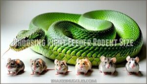 choosing right feeder rodent size