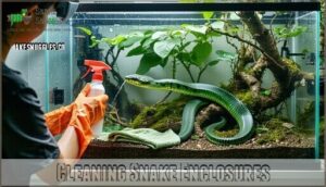 cleaning snake enclosures