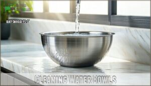 cleaning water bowls