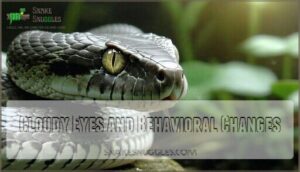 cloudy eyes and behavioral changes