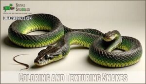 coloring and texturing snakes