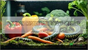 common mistakes in snake feeding