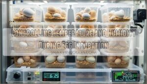 controlling temperature and humidity during egg incubation