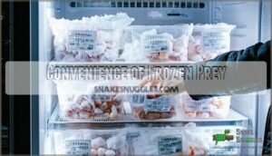 convenience of frozen prey
