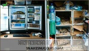 convenience of live prey