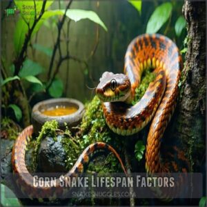 corn snake lifespan factors