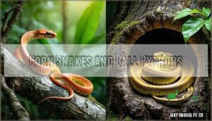 corn snakes and ball pythons