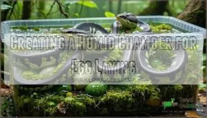 creating a humid chamber for egg laying creating a humid chamber for egg laying