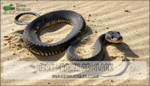 dark brown or black