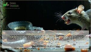 disadvantages of live prey feeding