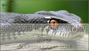discharge or redness in the eyes