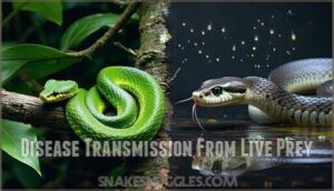 disease transmission from live prey