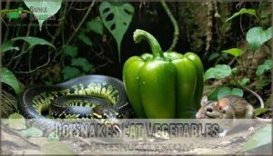 do snakes eat vegetables