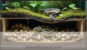 drainage layers for excess moisture