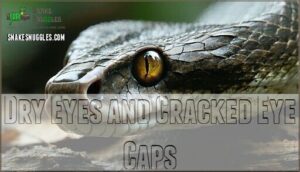 dry eyes and cracked eye caps
