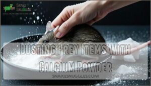 dusting prey items with calcium powder