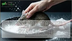dusting prey items with calcium powder dusting prey items with calcium powder