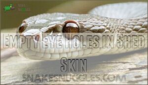 empty eye holes in shed skin