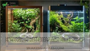 enclosure materials and dimensions