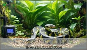 enclosure size and humidity
