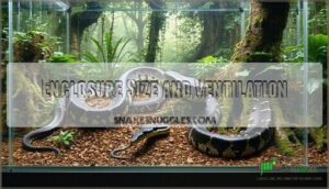 enclosure size and ventilation