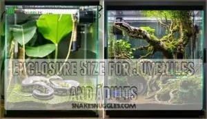 enclosure size for juveniles and adults enclosure size for juveniles and adults