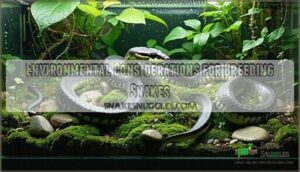 environmental considerations for breeding snakes