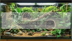 essential hiding spots and enrichment items
