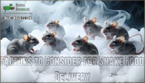 factors to consider for snake food delivery