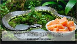fish and raw meat options