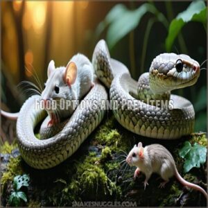 food options and prey items