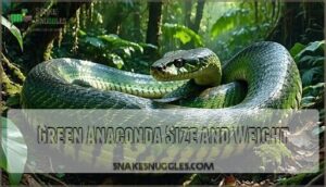 green anaconda size and weight