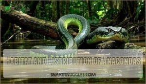 habitat and distribution of anacondas