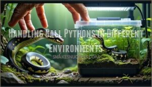 handling ball pythons in different environments
