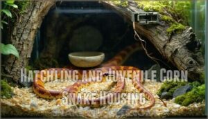 hatchling and juvenile corn snake housing