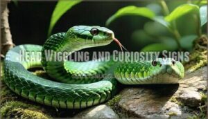 head wiggling and curiosity signs
