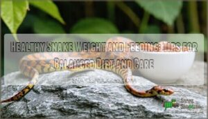 healthy snake weight and feeding