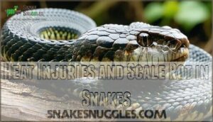 heat injuries and scale rot in snakes