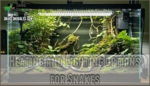 heating and lighting options for snakes