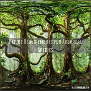 height requirements for arboreal species