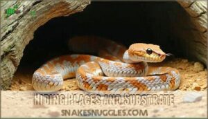 hiding places and substrate