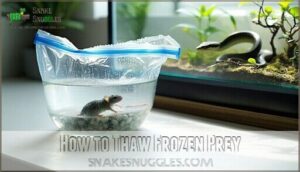 how to thaw frozen prey