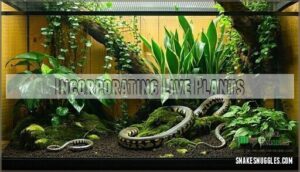 incorporating live plants
