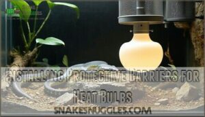 installing protective barriers for heat bulbs