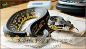 last feedings and clearance
