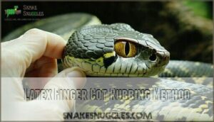 latex finger cot rubbing method