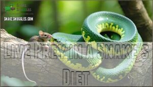 live prey in a snake's diet