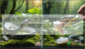 live vs frozen snake food
