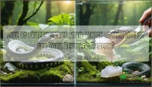 live vs frozen snake food