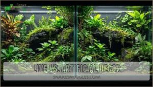 live vs. artificial decor